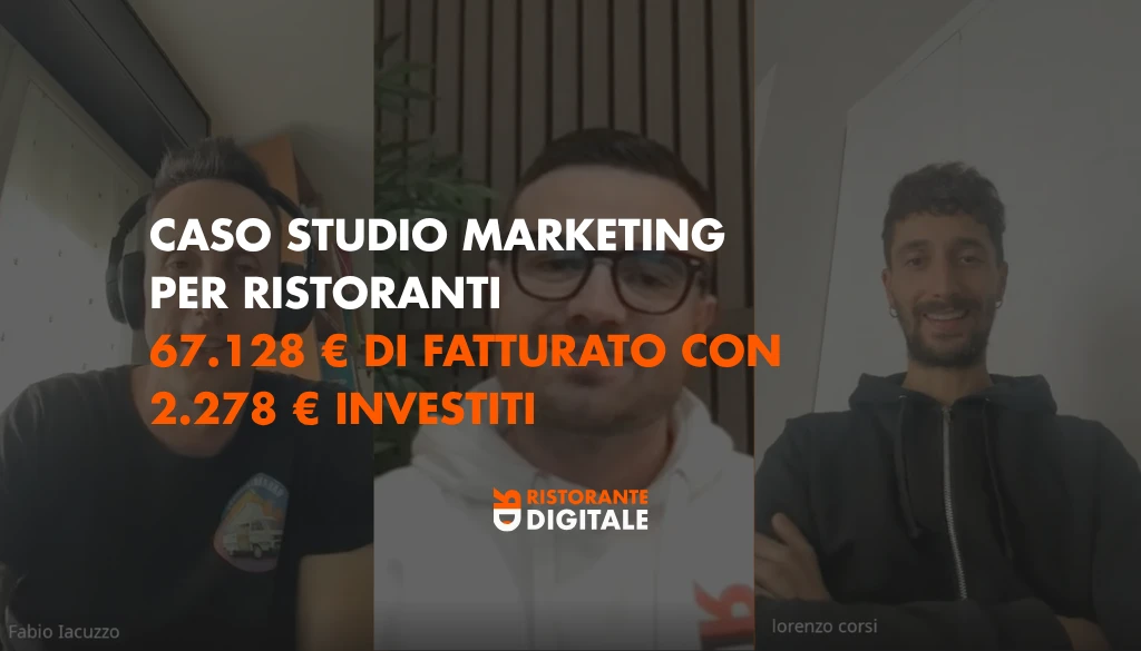 Caso studio Marketing per ristoranti: 67.128 € di fatturato con 2.278 € investiti